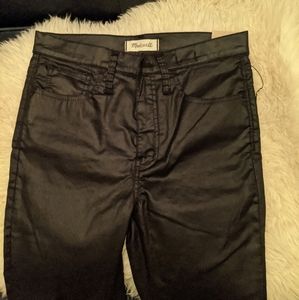 Madewell leather like pants size 27